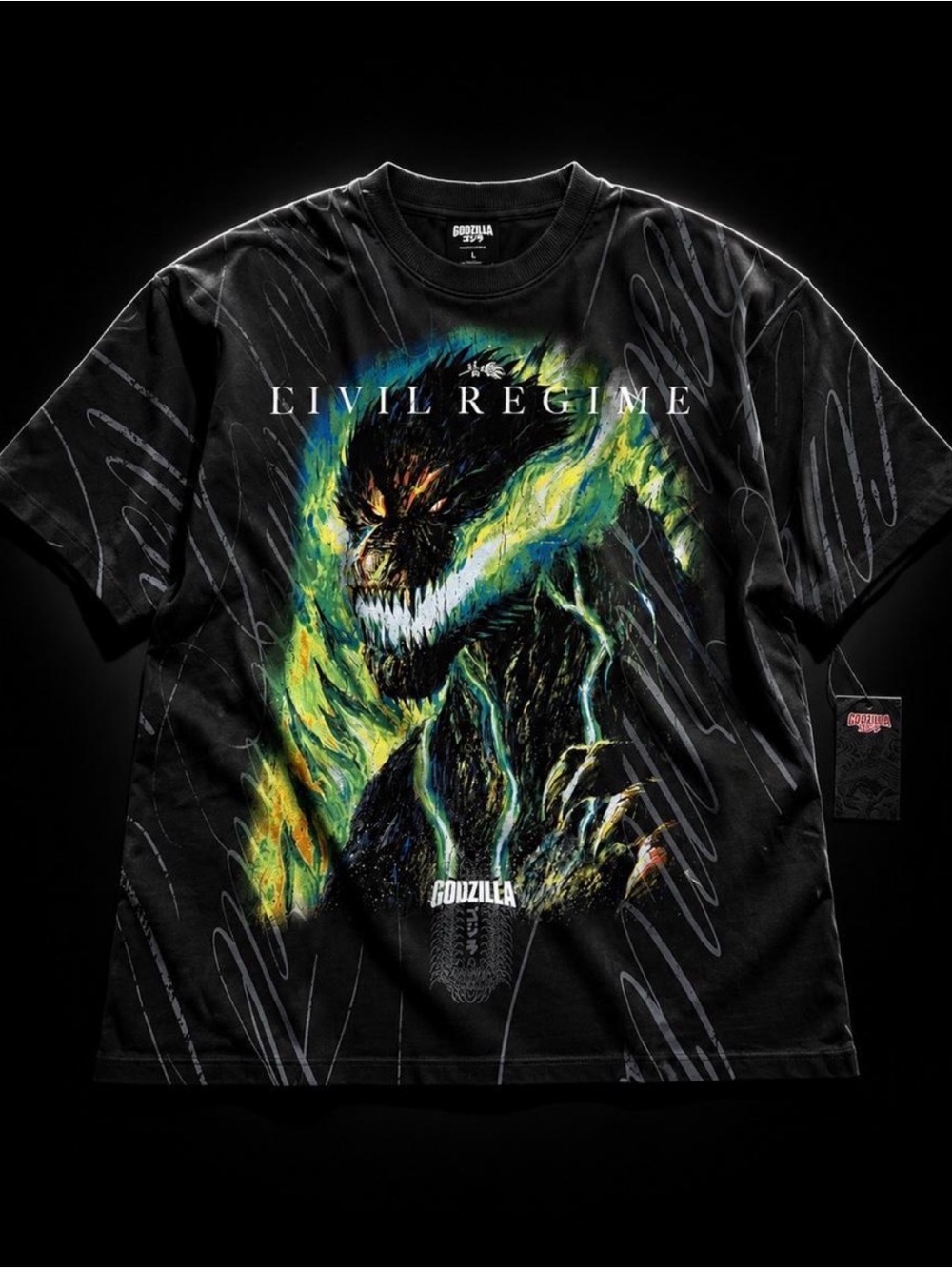 Civil Regime × Godzilla ‘Lava Destruction’ - Size XL - NWT